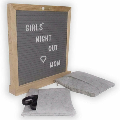 10"x10" Double Sided Black and Gray Felt Letter Board DailySale