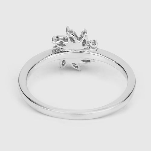 0.18 Carat Genuine White Diamond 14K White Gold Ring (E-F-G Color, SI Clarity) Bids.com