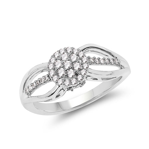 0.25 Carat Genuine White Diamond 14K White Gold Ring (E-F Color, SI Clarity) Bids.com