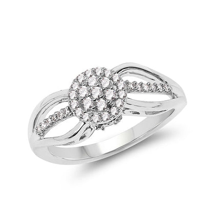 0.25 Carat Genuine White Diamond 14K White Gold Ring (E-F Color, SI Clarity) Bids.com