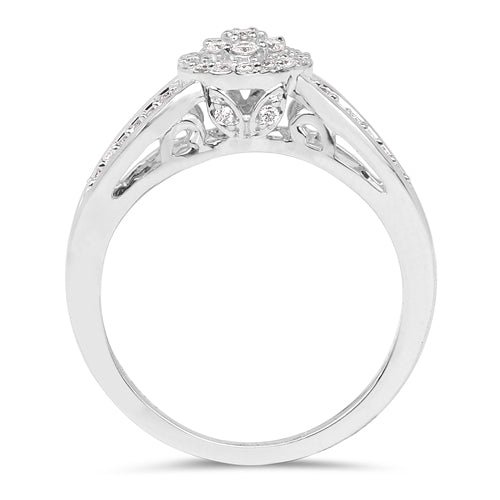 0.25 Carat Genuine White Diamond 14K White Gold Ring (E-F Color, SI Clarity) Bids.com