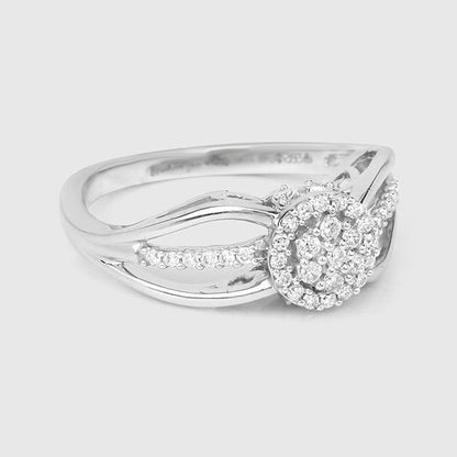 0.25 Carat Genuine White Diamond 14K White Gold Ring (E-F Color, SI Clarity) Bids.com