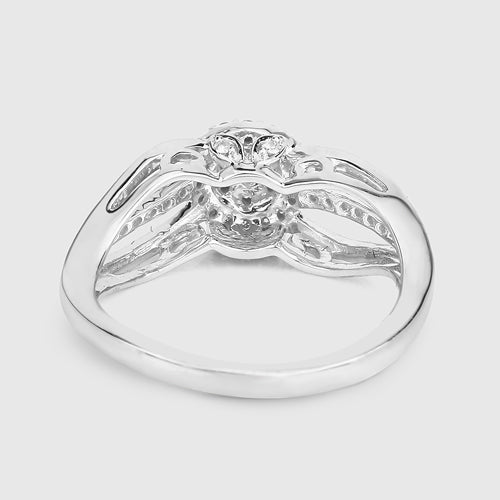 0.25 Carat Genuine White Diamond 14K White Gold Ring (E-F Color, SI Clarity) Bids.com