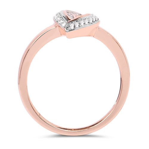 0.29 Carat Genuine White Diamond 14K Rose Gold Ring (E-F Color, SI1-SI2 Clarity) Bids.com
