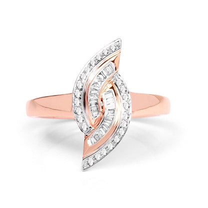 0.29 Carat Genuine White Diamond 14K Rose Gold Ring (E-F Color, SI1-SI2 Clarity) Bids.com