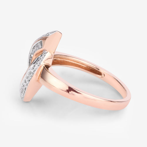 0.29 Carat Genuine White Diamond 14K Rose Gold Ring (E-F Color, SI1-SI2 Clarity) Bids.com