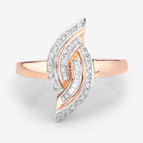 0.29 Carat Genuine White Diamond 14K Rose Gold Ring (E-F Color, SI1-SI2 Clarity) Bids.com