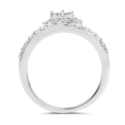 0.54 Carat Genuine White Diamond 14K White Gold Ring (G-H Color, SI1-SI2 Clarity) Bids.com