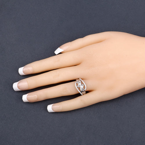 0.72 Carat Genuine White Diamond 14K White Gold Ring (E-F-G Color, VS-SI Clarity) Bids.com