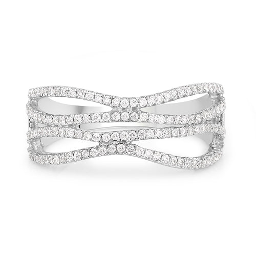 0.46 Carat Genuine White Diamond 14K White Gold Ring (F-G Color, SI Clarity) Bids.com