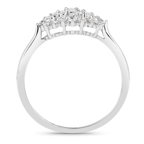 0.37 Carat Genuine White Diamond 14K White Gold Ring (E-F Color, VS-SI Clarity) Bids.com