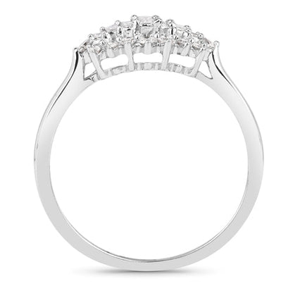 0.37 Carat Genuine White Diamond 14K White Gold Ring (E-F Color, VS-SI Clarity) Bids.com