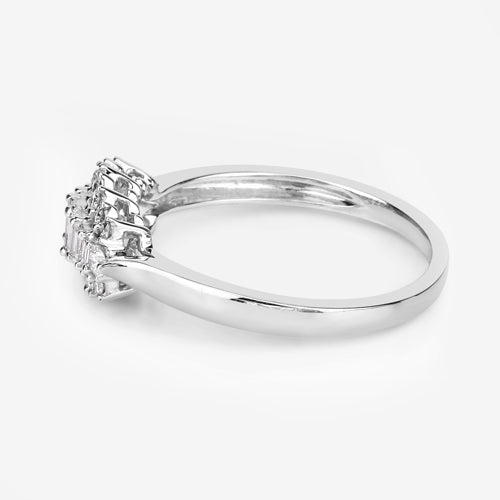 0.37 Carat Genuine White Diamond 14K White Gold Ring (E-F Color, VS-SI Clarity) Bids.com