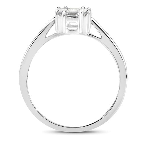 0.48 Carat Genuine White Diamond 18K White Gold Ring Bids.com
