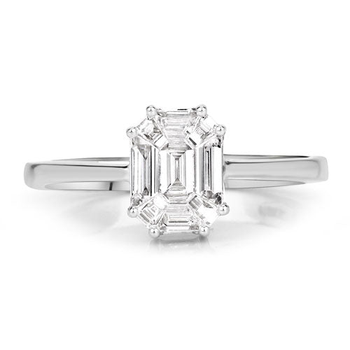 0.48 Carat Genuine White Diamond 18K White Gold Ring Bids.com