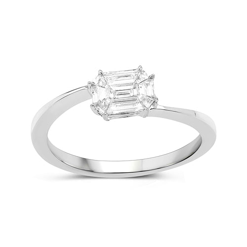 0.33 Carat Genuine White Diamond 18K White Gold Ring (F-G Color, VVS-VS Clarity) Bids.com