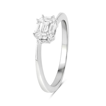 0.33 Carat Genuine White Diamond 18K White Gold Ring (F-G Color, VVS-VS Clarity) Bids.com