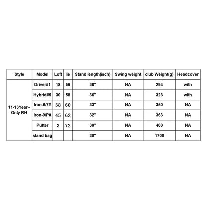11-13 Age Lightweight Junior Golf Clubs DailySale