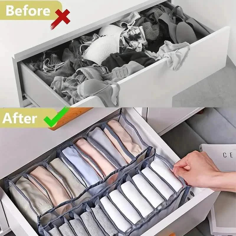 11 Grid Sock Underwear Storage Box Mesh Closet Organizer DailySale