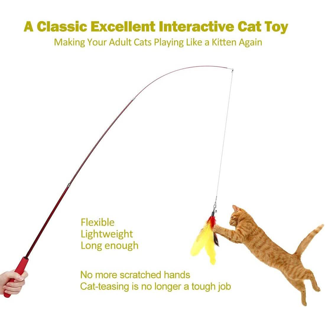11-Pack: Interactive Cat Toy Wand DailySale
