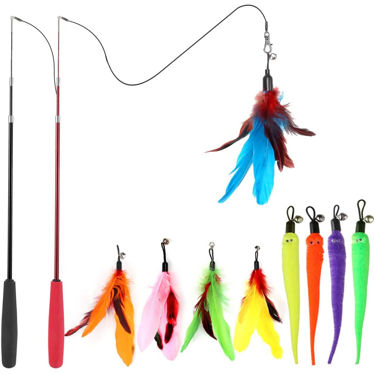 11-Pack: Interactive Cat Toy Wand DailySale