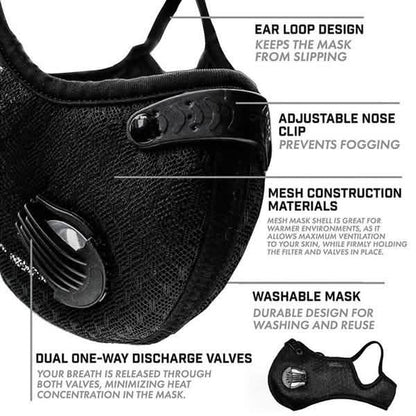11-Piece Set: Breathable Bacteria-Proof Sport Face Mask with Activated Carbon PM 2.5 DailySale