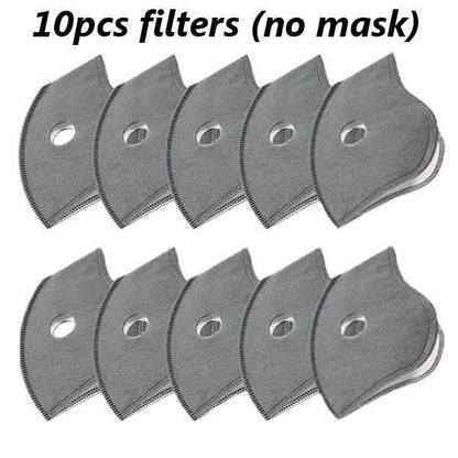 11-Piece Set: Breathable Bacteria-Proof Sport Face Mask with Activated Carbon PM 2.5 DailySale
