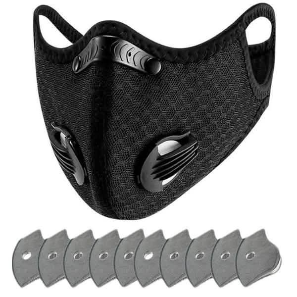 11-Piece Set: Breathable Bacteria-Proof Sport Face Mask with Activated Carbon PM 2.5 DailySale