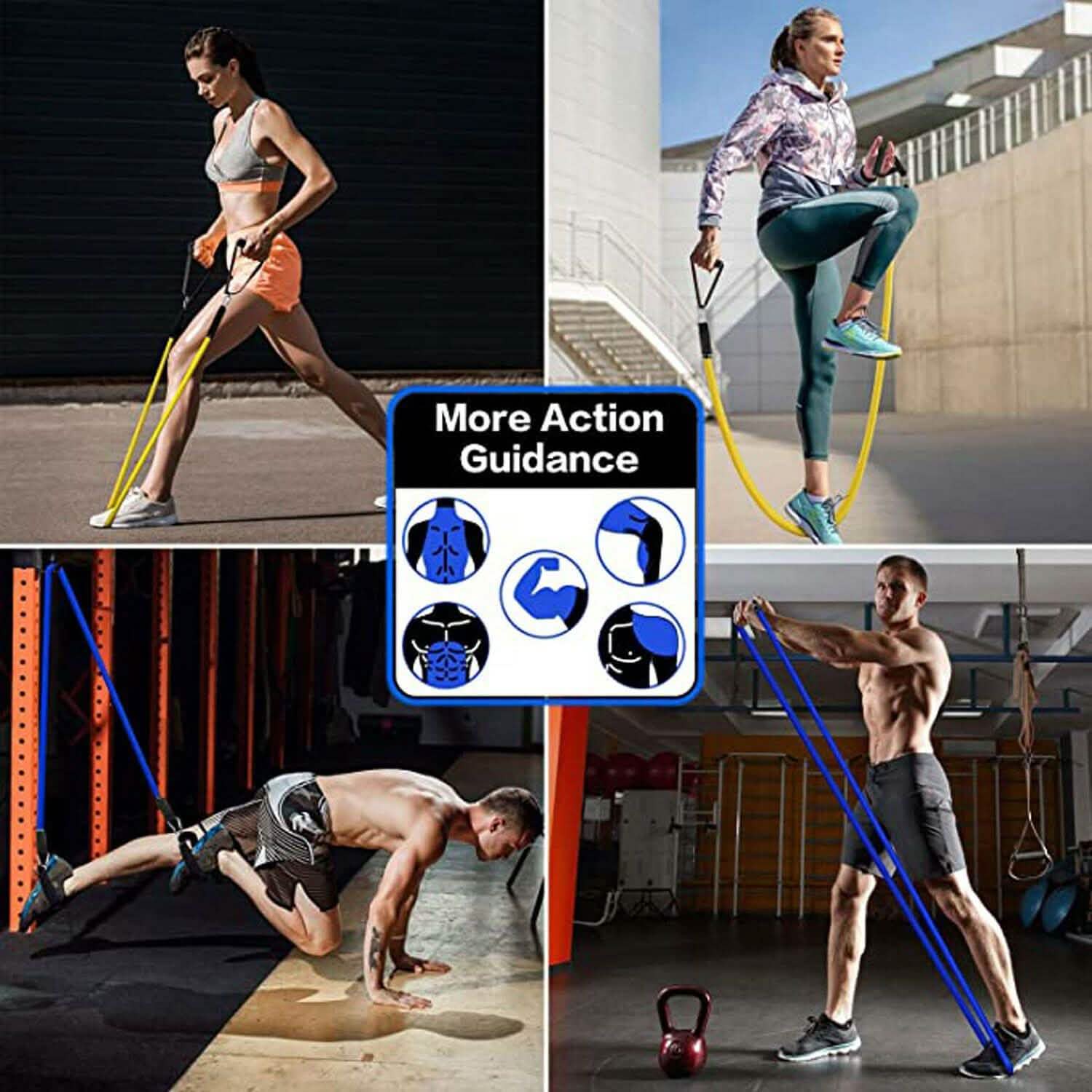 11-Piece Set: Gym Pull Rope Exercise Resistance Bands DailySale