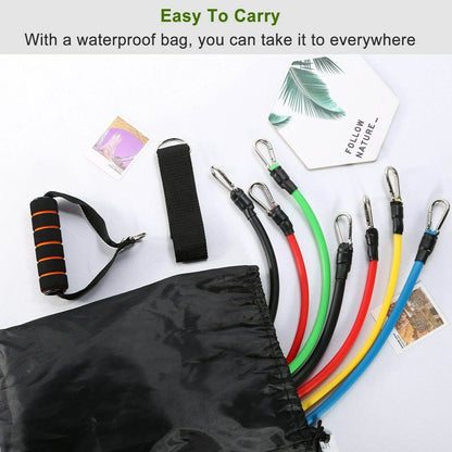 11-Piece Set: Resistance Bands Set Fitness DailySale