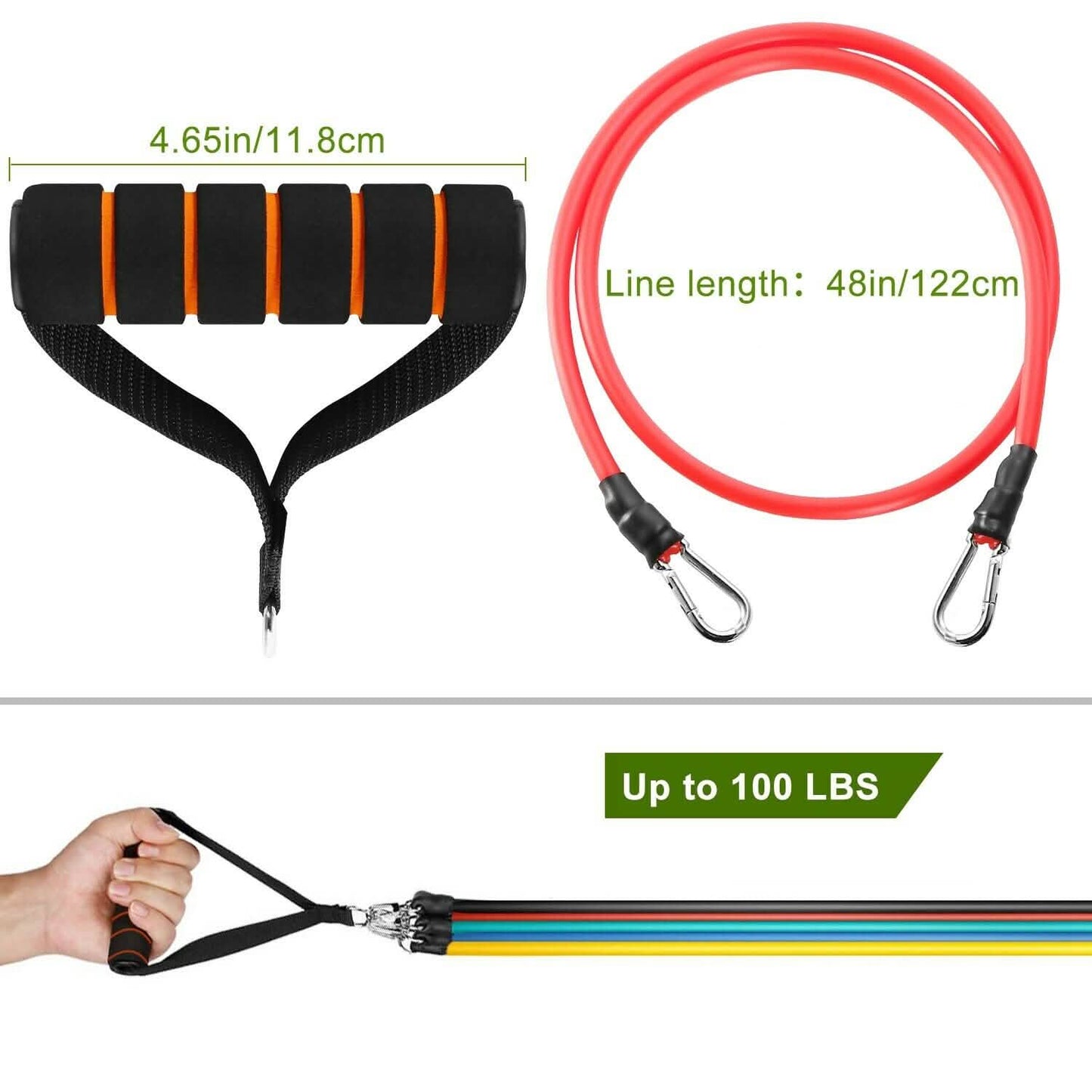 11-Piece Set: Resistance Bands Set Fitness DailySale
