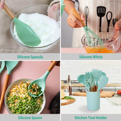 11-Piece: Silicone Cooking Utensil Set DailySale