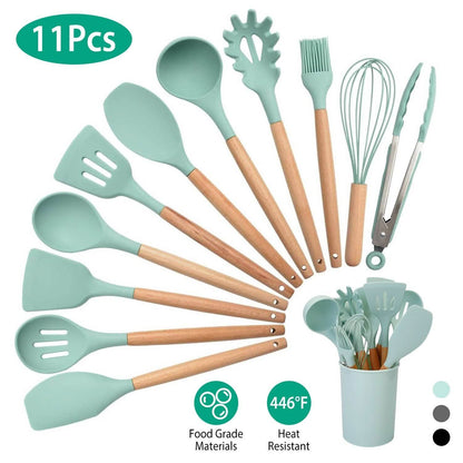 11-Piece: Silicone Cooking Utensil Set DailySale