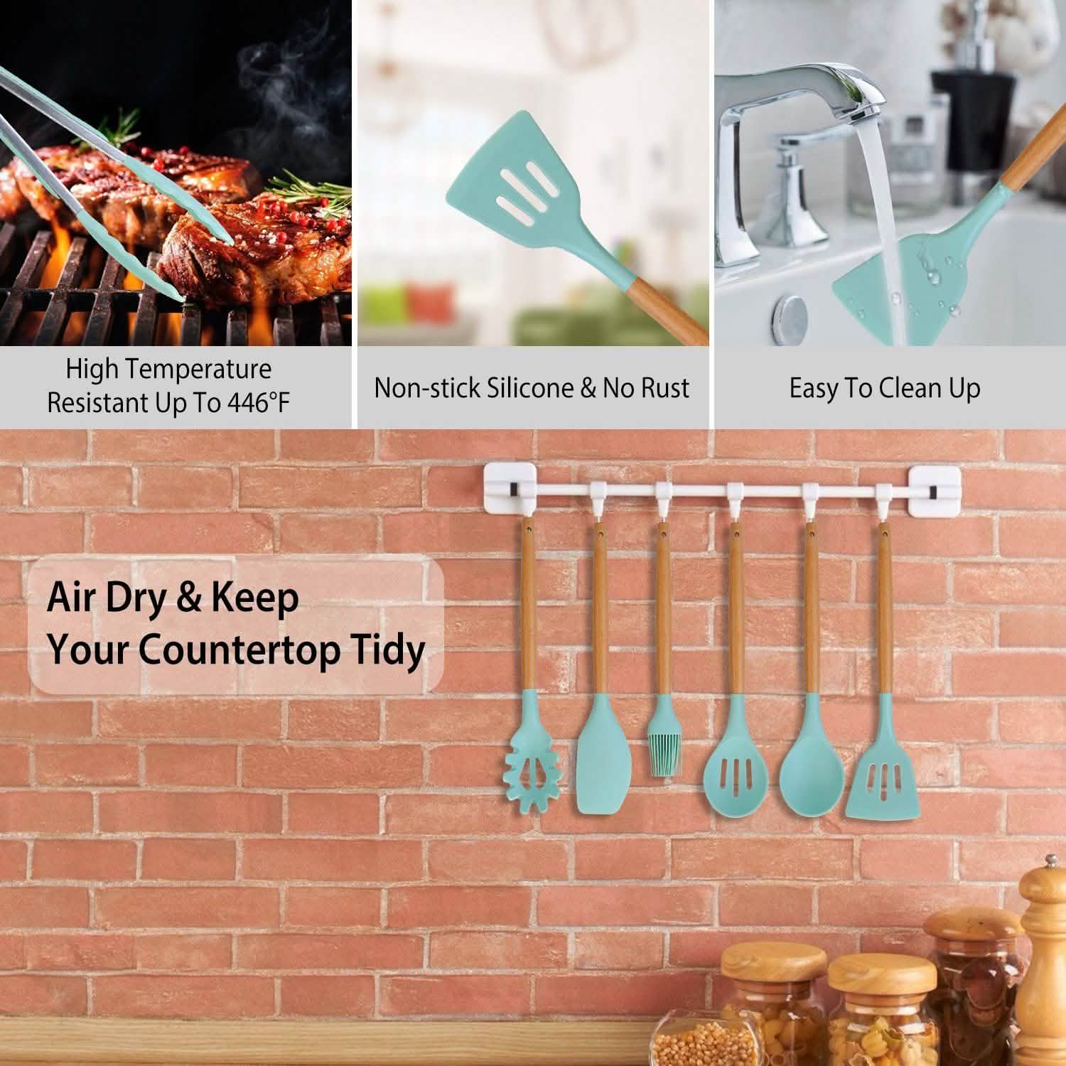 11-Piece: Silicone Cooking Utensil Set DailySale
