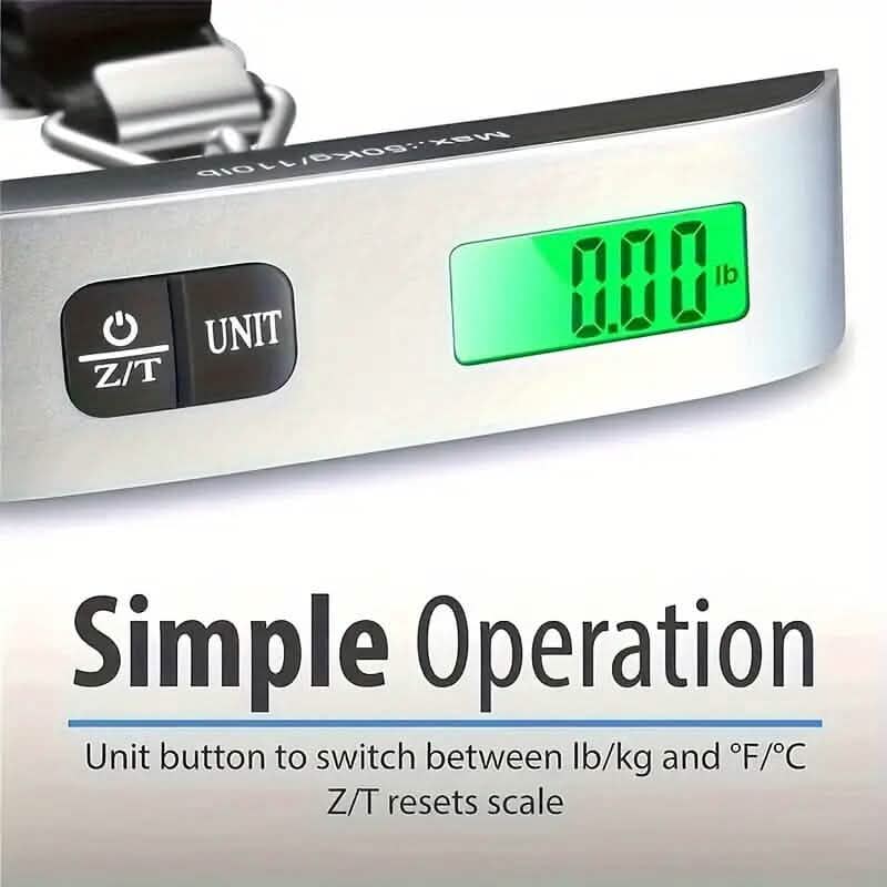 110lb/50kg Capacity Digital Luggage Scale with LCD Display DailySale