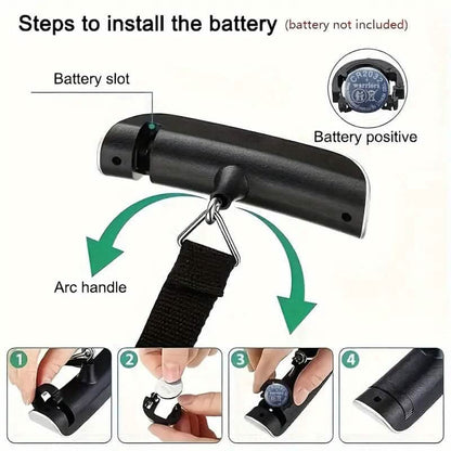 110lb/50kg Capacity Digital Luggage Scale with LCD Display DailySale
