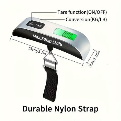 110lb/50kg Capacity Digital Luggage Scale with LCD Display DailySale