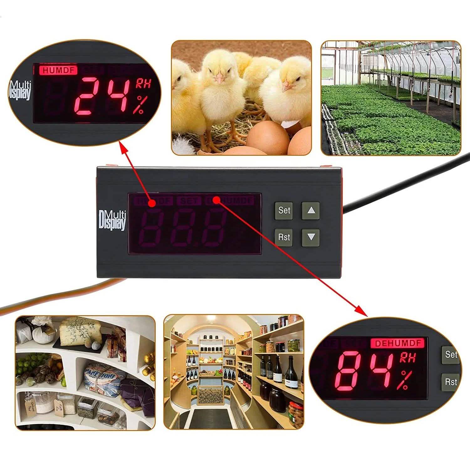 110V Digital Air Humidity Control Controller WH8040 DailySale