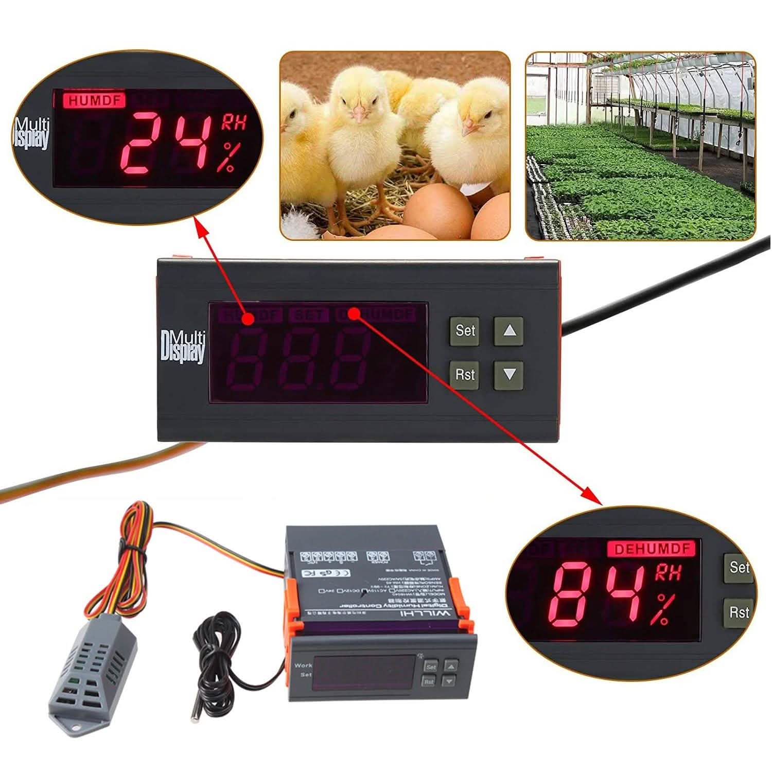 110V Digital Air Humidity Control Controller WH8040 DailySale