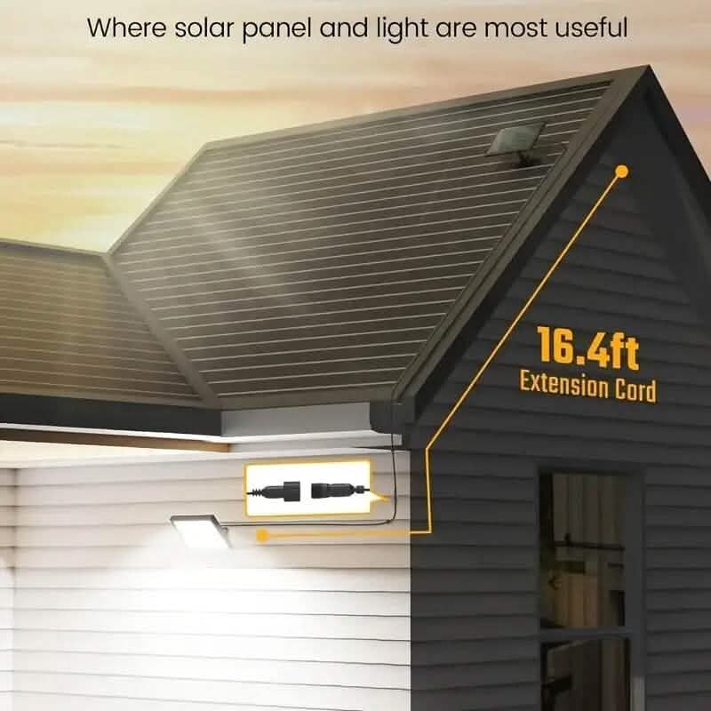 113 LED Cool White Floodlights Solar Motion Sensor Lights DailySale