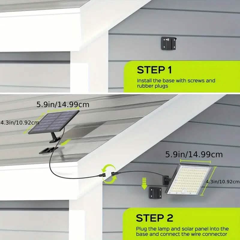113 LED Cool White Floodlights Solar Motion Sensor Lights DailySale