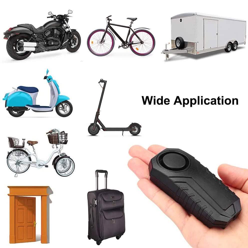 113dB Wireless Vibration Motion Sensor Waterproof Bike Alarm with Remote DailySale