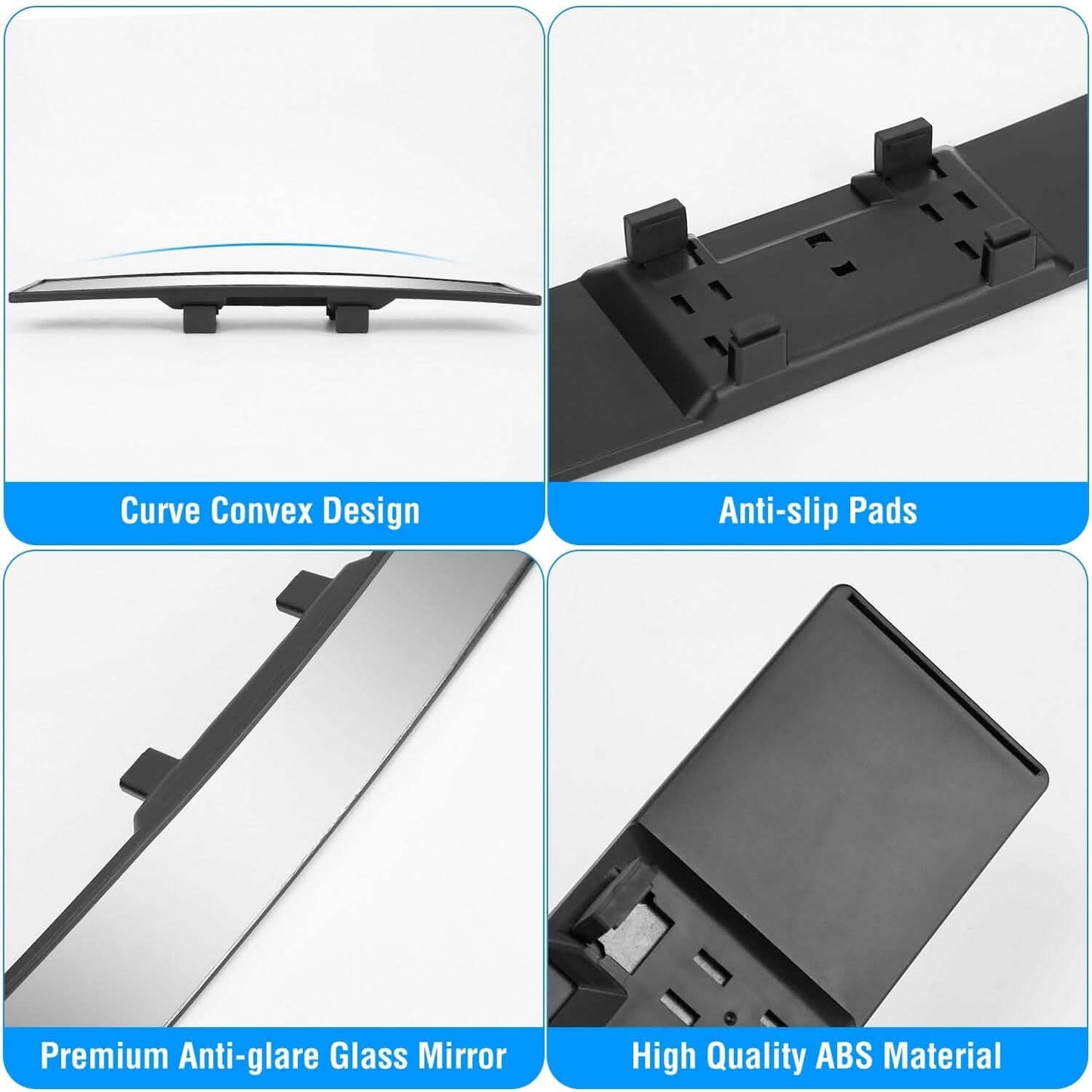 11.4-Inch Interior Clip-On Curve Car Rearview Mirror DailySale