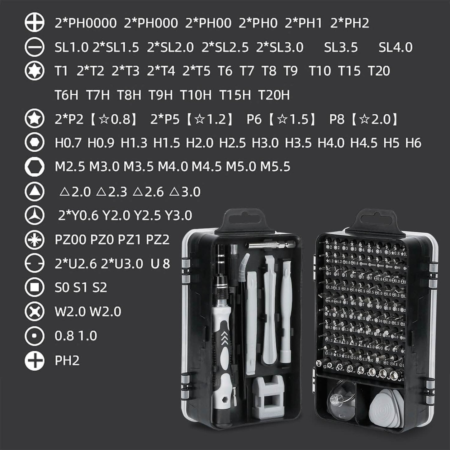 115-in-1 Magnetic Screwdriver Repair Tool Set DailySale