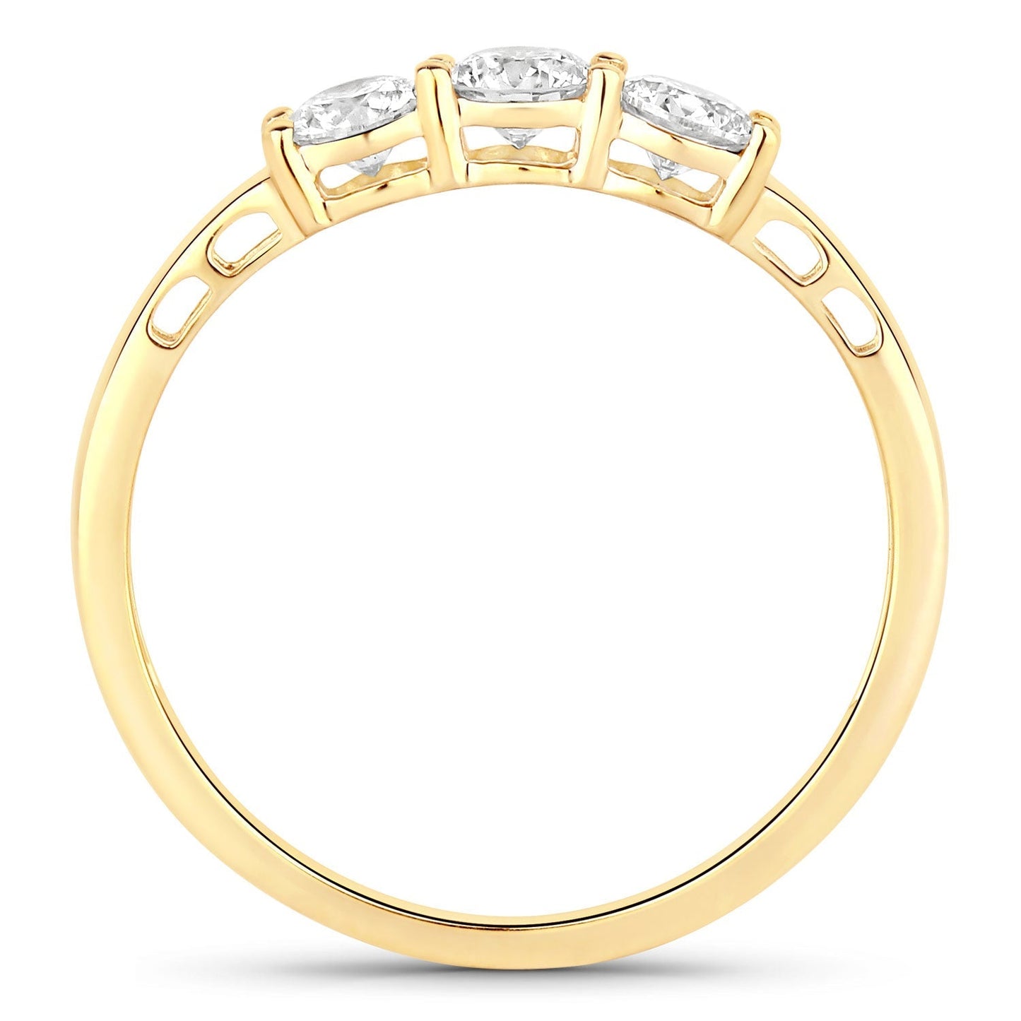 0.51 Carat Genuine Lab Grown Diamond 14K Yellow Gold Ring Bids.com