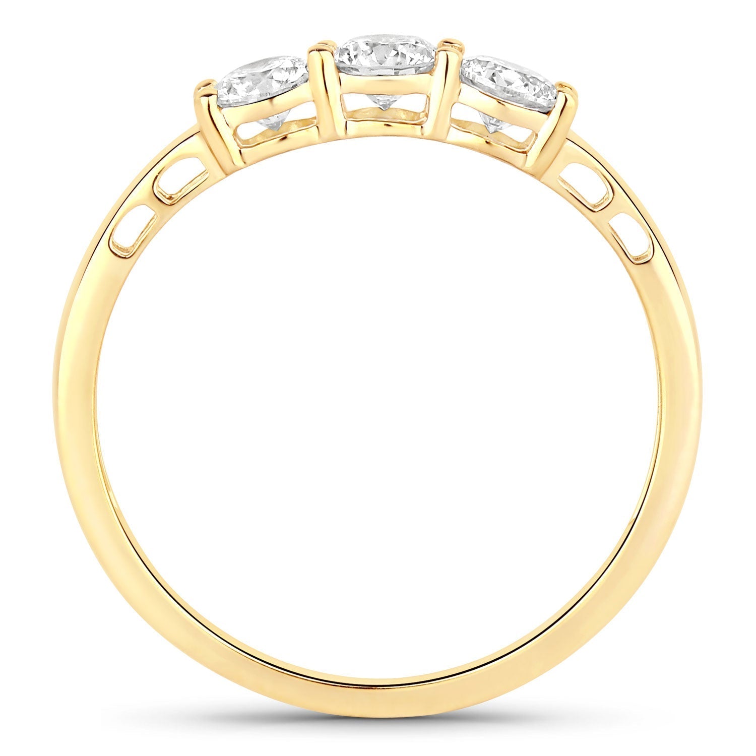 0.51 Carat Genuine Lab Grown Diamond 14K Yellow Gold Ring Bids.com