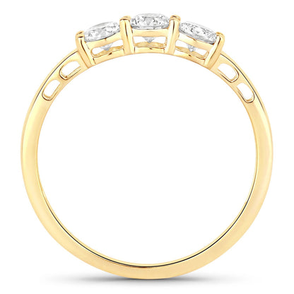 0.51 Carat Genuine Lab Grown Diamond 14K Yellow Gold Ring Bids.com