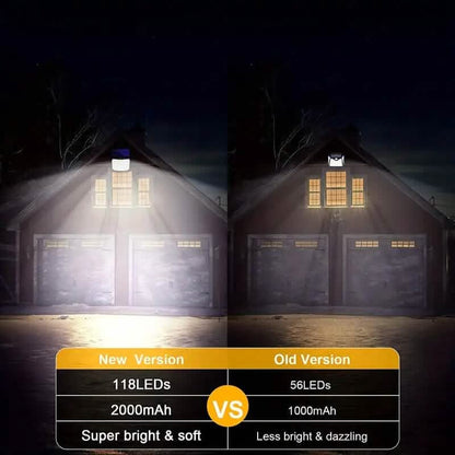 118 LED Solar Motion Sensor Flood Lights with Remote Control DailySale