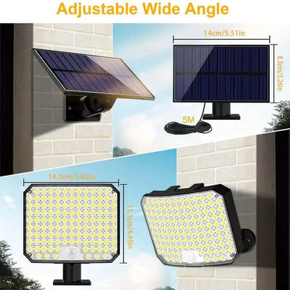 118 LED Solar Motion Sensor Flood Lights with Remote Control DailySale