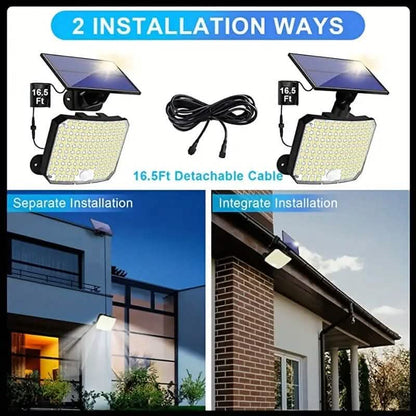 118 LED Solar Motion Sensor Flood Lights with Remote Control DailySale